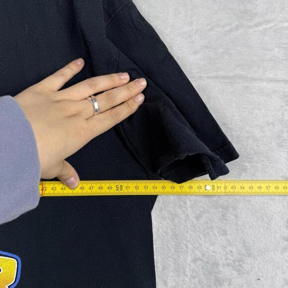 2009 The Simpsons Homer Rocks T-Shirt Black Flame Guitar Graphic Tee Size L Y2K - Picture 6 of 8